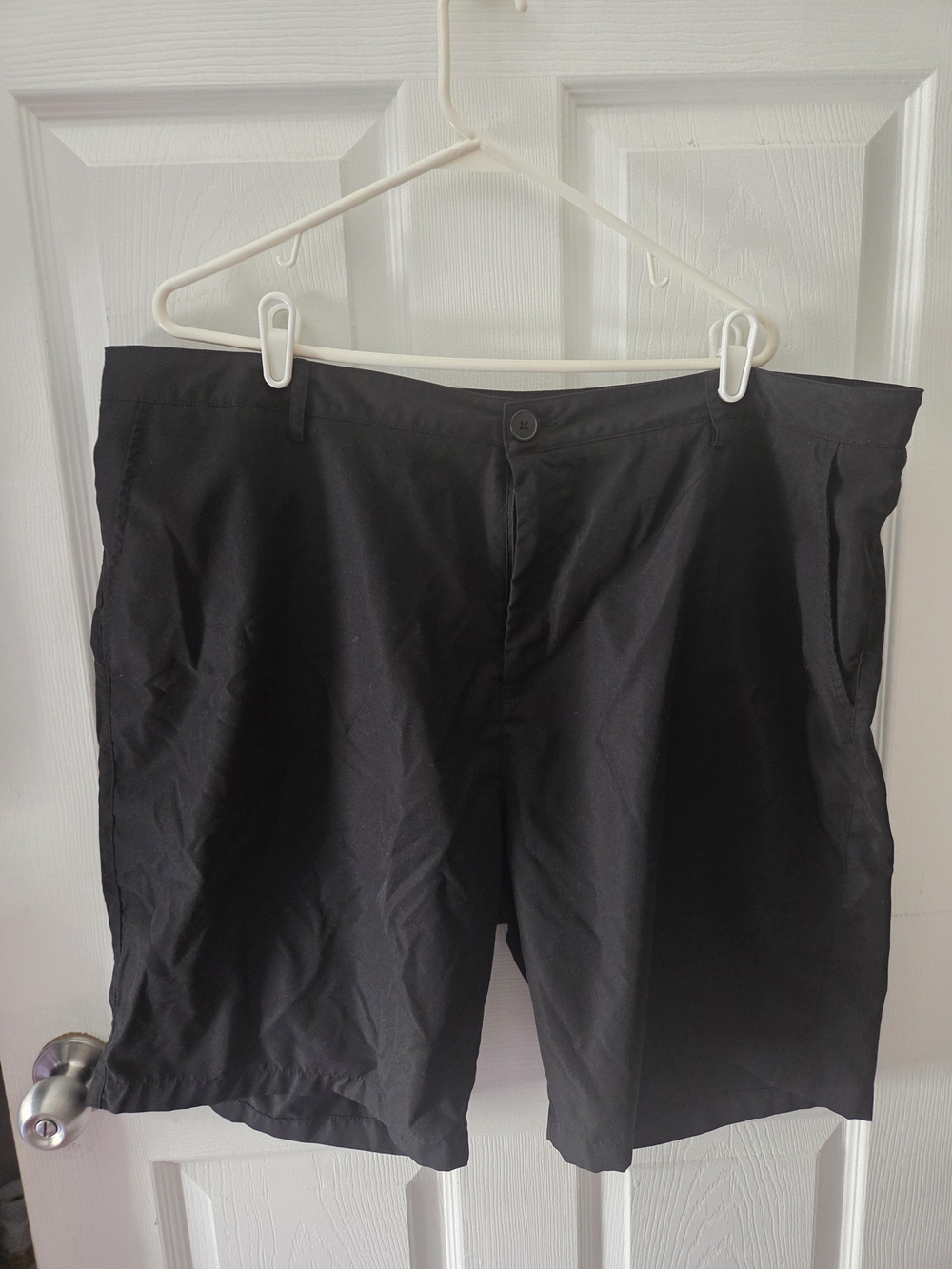 Men's Black Flat Front Shorts - Lightweight Everyday Wear